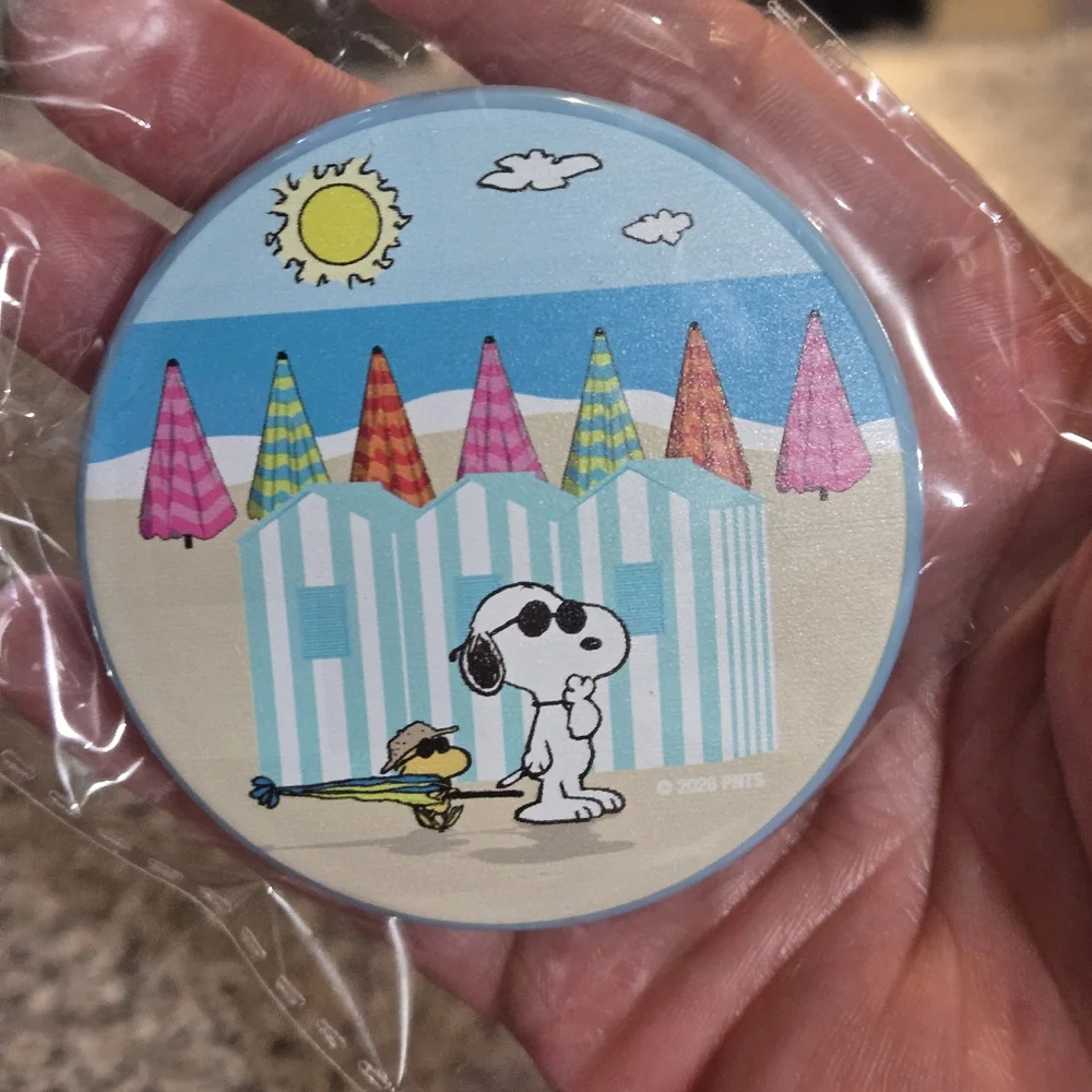 Peanuts Snoopy Compact Mirror - Choose Pink, Orange, Or Blue